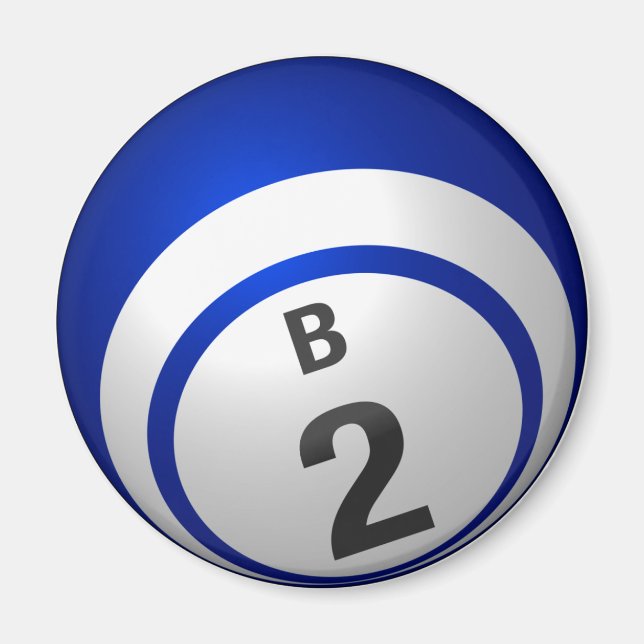 B2 bingo ball magnet (Front)
