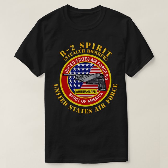 B2 Spirit Stealth Bomber T-Shirt (Design Front)