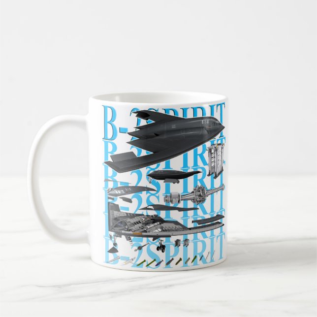 B2 Spirit, Stealth Coffee Mug (Left)