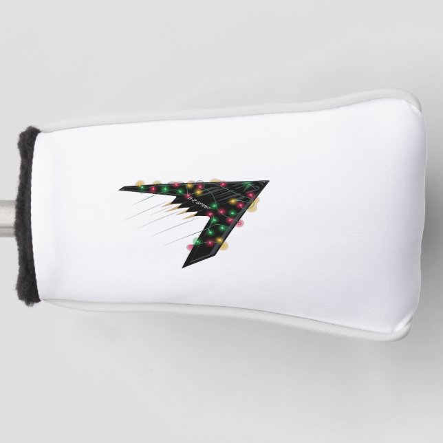 B2 Stealth Spirit Christmas Airplane Jet Digital  Golf Head Cover (Front)