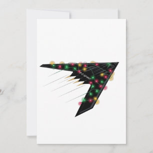 B2 Stealth Spirit Christmas Airplane Jet Digital  Invitation