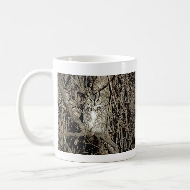 B51 Great Horned Owl Coffee Mug (Left)