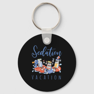B52 Chill The Fourth Out Icu Nurse Benadryl Haldol Keychain