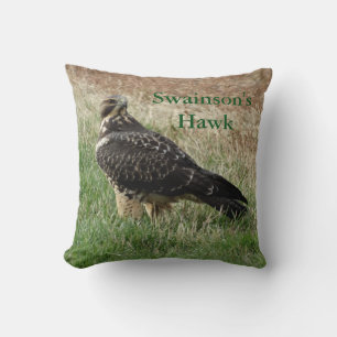 B52 Swainson's Hawk Throw Pillow