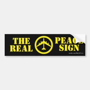 B52 The Real Peace Sign Bumper Sticker