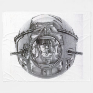 B-17 BALL TURRENT GUNNER FLEECE BLANKET