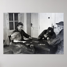 B-17 Bomber pilots playing cards