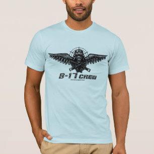 B-17 bomber skull cool military t-shirt design