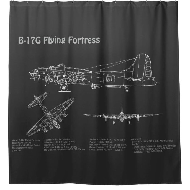 B-17 Flying Fortress - Airplane Blueprint Plans PD (Front)