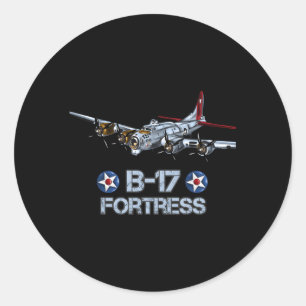 B-17 Flying Fortress Bomber Classic Round Sticker
