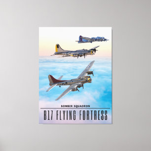 B-17 Flying FORTRESS BOMBER SQUADRON Canvas Print