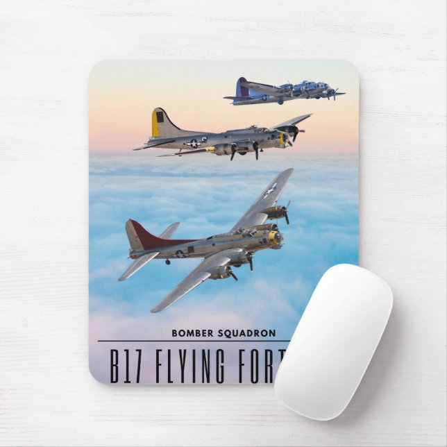 B-17 Flying FORTRESS BOMBER SQUADRON Mouse Pad (With Mouse)