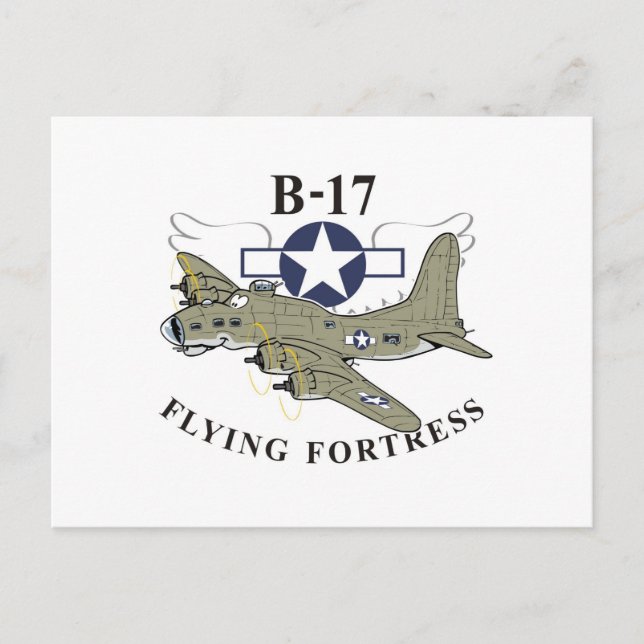 B-17 flying fortress postcard (Front)