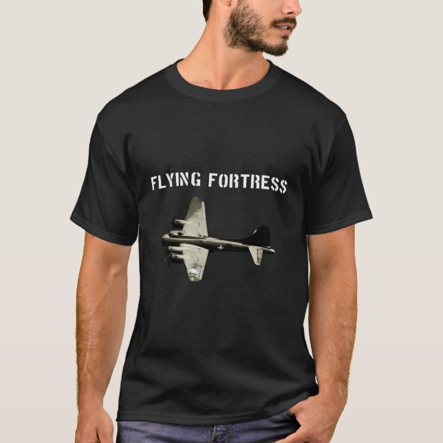 B-17 Flying Fortress T-Shirt Ww2 Bomber Airplane P (Front)