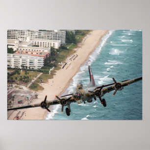 B-17 Off Florida Coast Poster