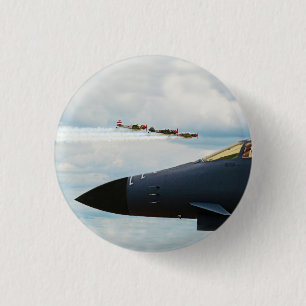 B-1 Bomber and WWII Fighters 1 Inch Round Button