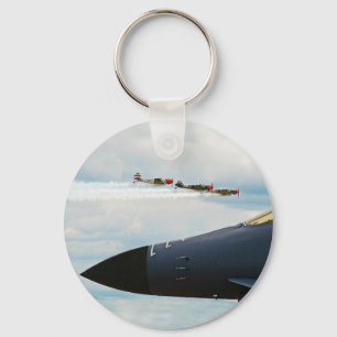 B-1 Bomber and WWII Fighters Keychain