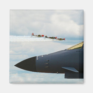 B-1 Bomber and WWII Fighters Magnet