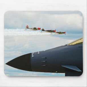 B-1 Bomber and WWII Fighters Mouse Pad