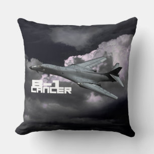 B-1 Lancer Grade A Cotton Throw Pillow 20x20