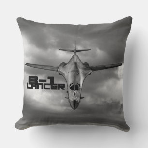 B-1 Lancer Grade A Cotton Throw Pillow 20x20