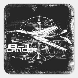 B-1 Lancer Square Stickers