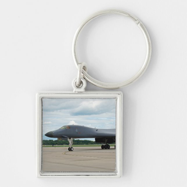 B-1B Lancer Bomber on Ground Keychain (Front)