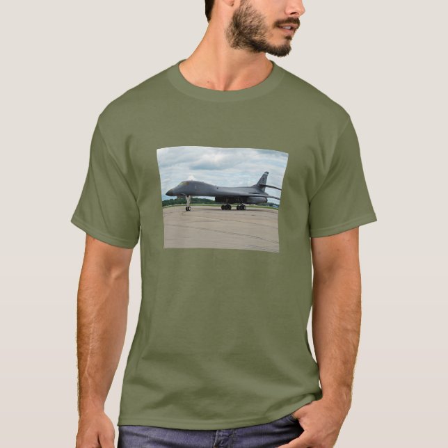 B-1B Lancer Bomber on Ground T-Shirt (Front)