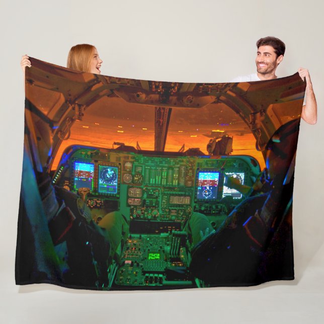 B-1B LANCER COCKPIT FLEECE BLANKET (In Situ)