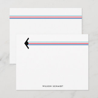 B-21 Bomber with Stripe Contrail Stationery  Card