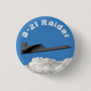 B-21 Raider Stealth Bomber 1 Inch Round Button