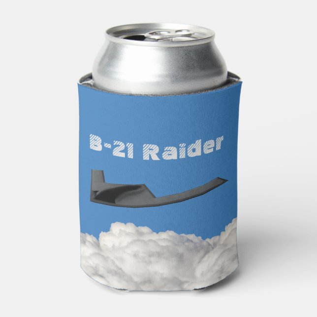 B-21 Raider Stealth Bomber Can Cooler (Can Front)