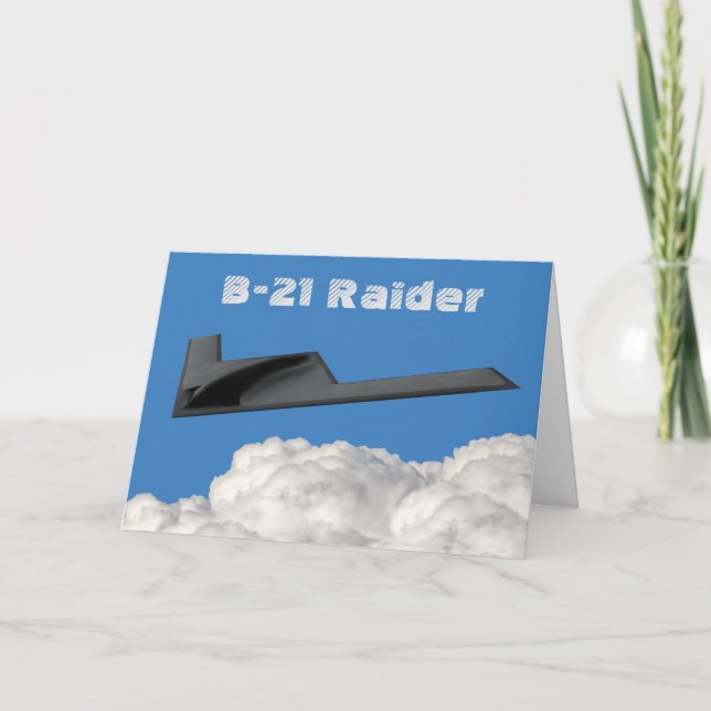 B-21 Raider Stealth Bomber Card (Front)