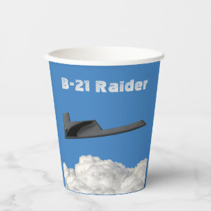 B-21 Raider Stealth Bomber Paper Cups