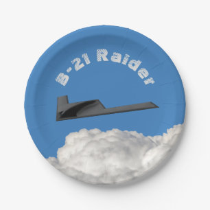 B-21 Raider Stealth Bomber Paper Plate