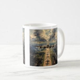 B-24 Bomber on a Mission Painting Coffee Mug