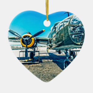 B-25 Mitchell Bomber Ceramic Ornament
