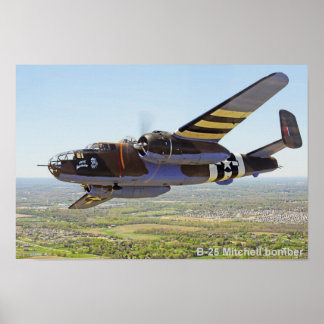 B-25 Mitchell bomber poster