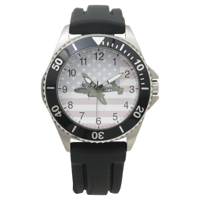 B-25 Mitchell WW2 Medium Bomber Watch (Front)