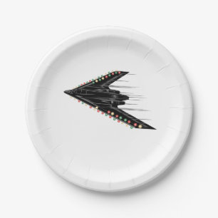 B-2 B2 Spirit Stealth Bomber Jet Plane 4th of July Paper Plate