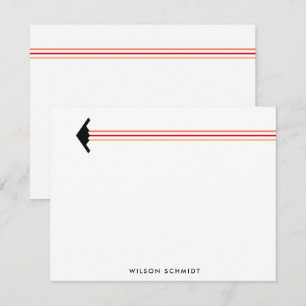 B-2 Bomber Three Colour Stripe Contrail Stationery Card