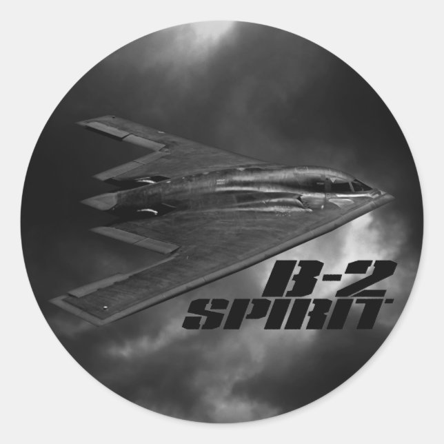 B-2 Spirit Classic Round Sticker (Front)