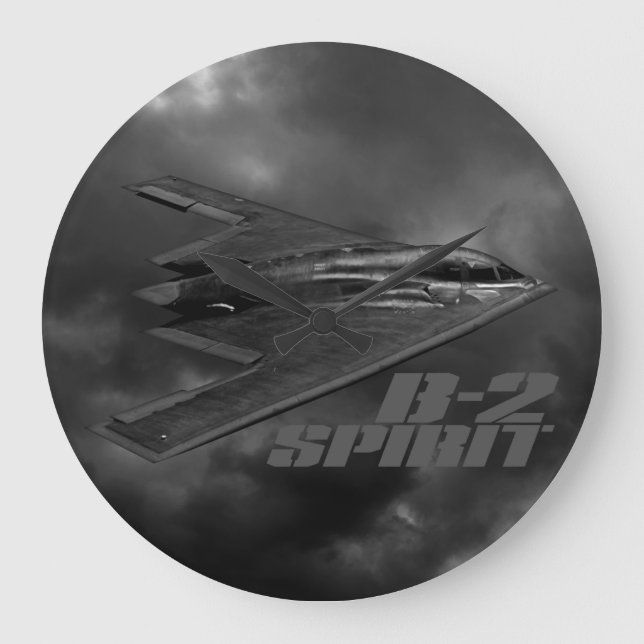 B-2 Spirit Round (Large) Wall Clock (Front)