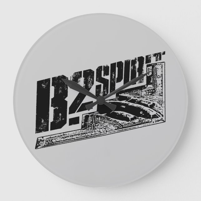 B-2 Spirit Round (Large) Wall Clock (Front)
