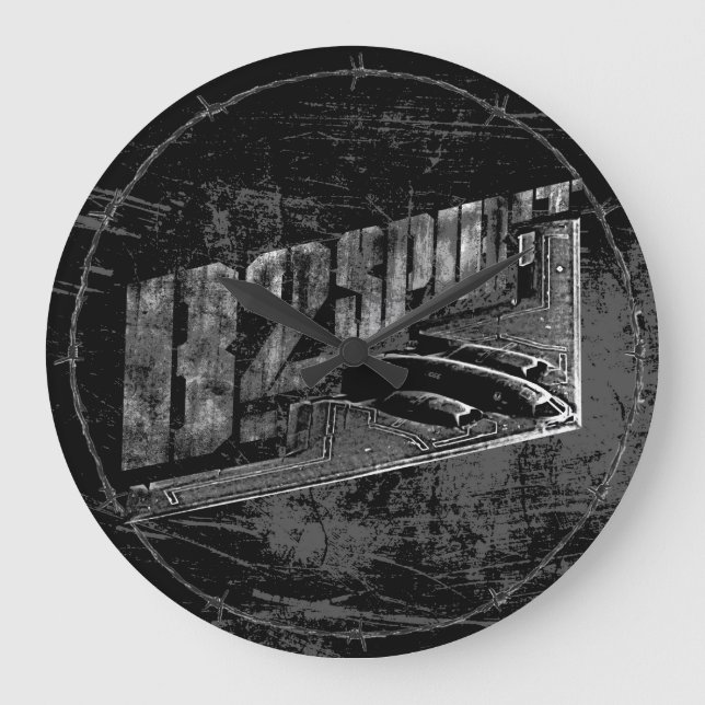 B-2 Spirit Round (Large) Wall Clock (Front)