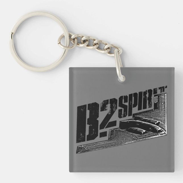 B-2 Spirit Square (double-sided) Keychain (Front)