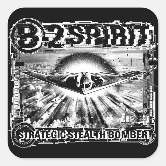 B-2 Spirit Square Sticker Sticker (Front)