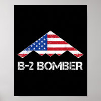 B-2 Spirit Stealth Bomber Flag Usa Military Aircra