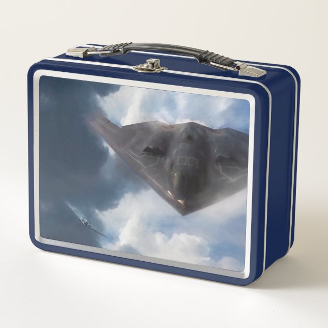 B-2 Spirit Stealth Bomber GHOST MAKER Metal Lunch Box (Front)