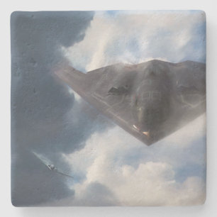 B-2 Spirit Stealth Bomber GHOST MAKER Stone Coaster